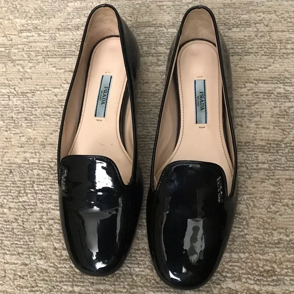 Prada Glossy Black Loafers - Picture 4 of 13